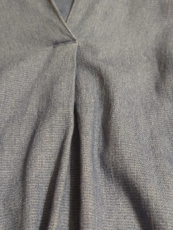 croft & barrow Blue Denim-Style Long Sleeve Tunic - Picture 6 of 9